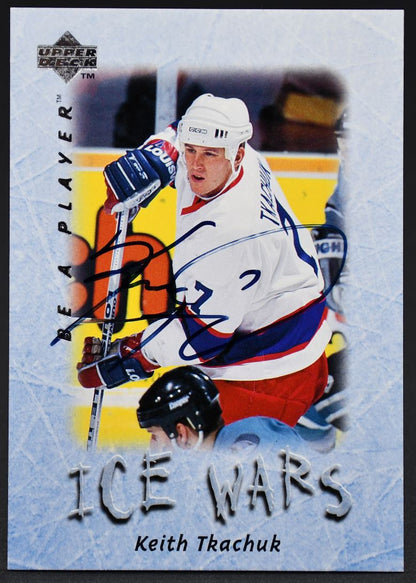 1995-96 UD Be a Player Ice Wars Auto Keith Tkachuk S215 Auto