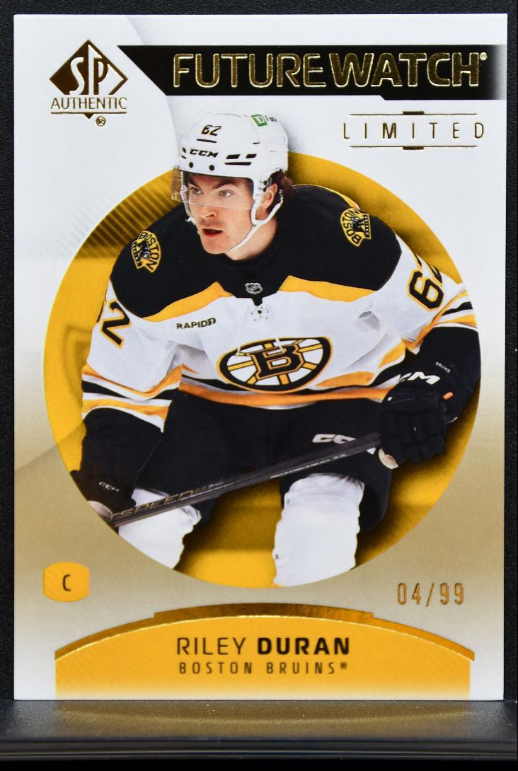 2025-26 SP Authentic Future Watch Limited Gold Riley Duran Bruins RC 04/99 8372
