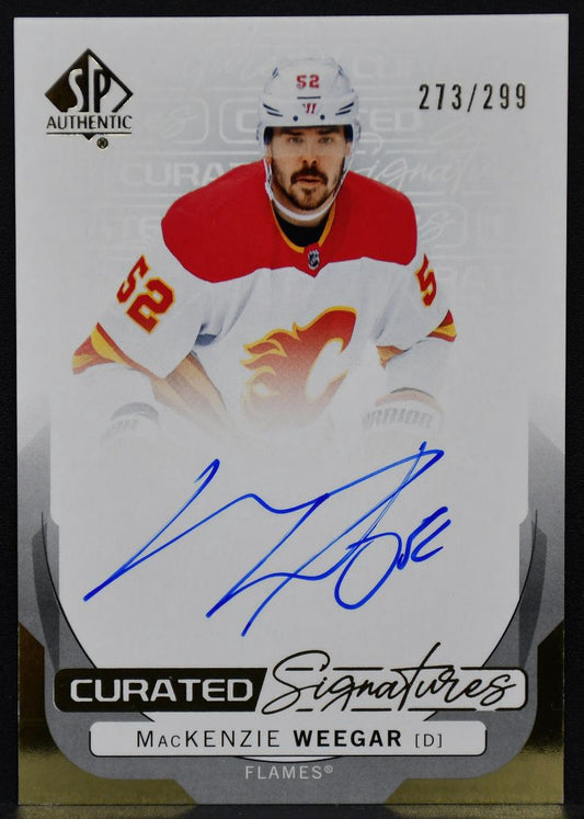 24-25 SP Authentic Curated Signatures MacKenzie Weegar SPC-MW Flames Auto /299 5860