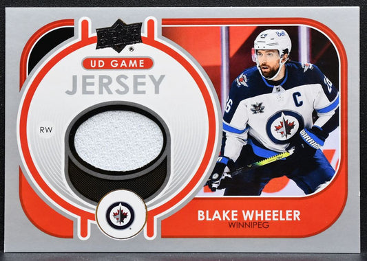 2021-22 Upper Deck Series 1 UD Game Jersey Blake Wheeler 198 Jets Jersey 1182