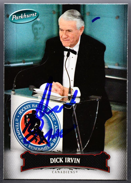 2006-07 Parkhurst Autographs Dick Irvin 41 Montreal Canadiens Auto