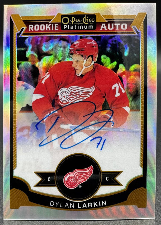 2015-16 O-Pee-Chee Platinum Dylan Larkin 165 Detroit Red Wings RC Auto