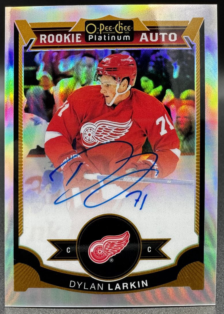 2015-16 O-Pee-Chee Platinum Dylan Larkin 165 Detroit Red Wings RC Auto