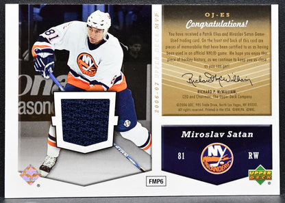 2006-07 UD MVP One on One Patrik Elias OJ-ES Devils/Islanders Jersey 3797