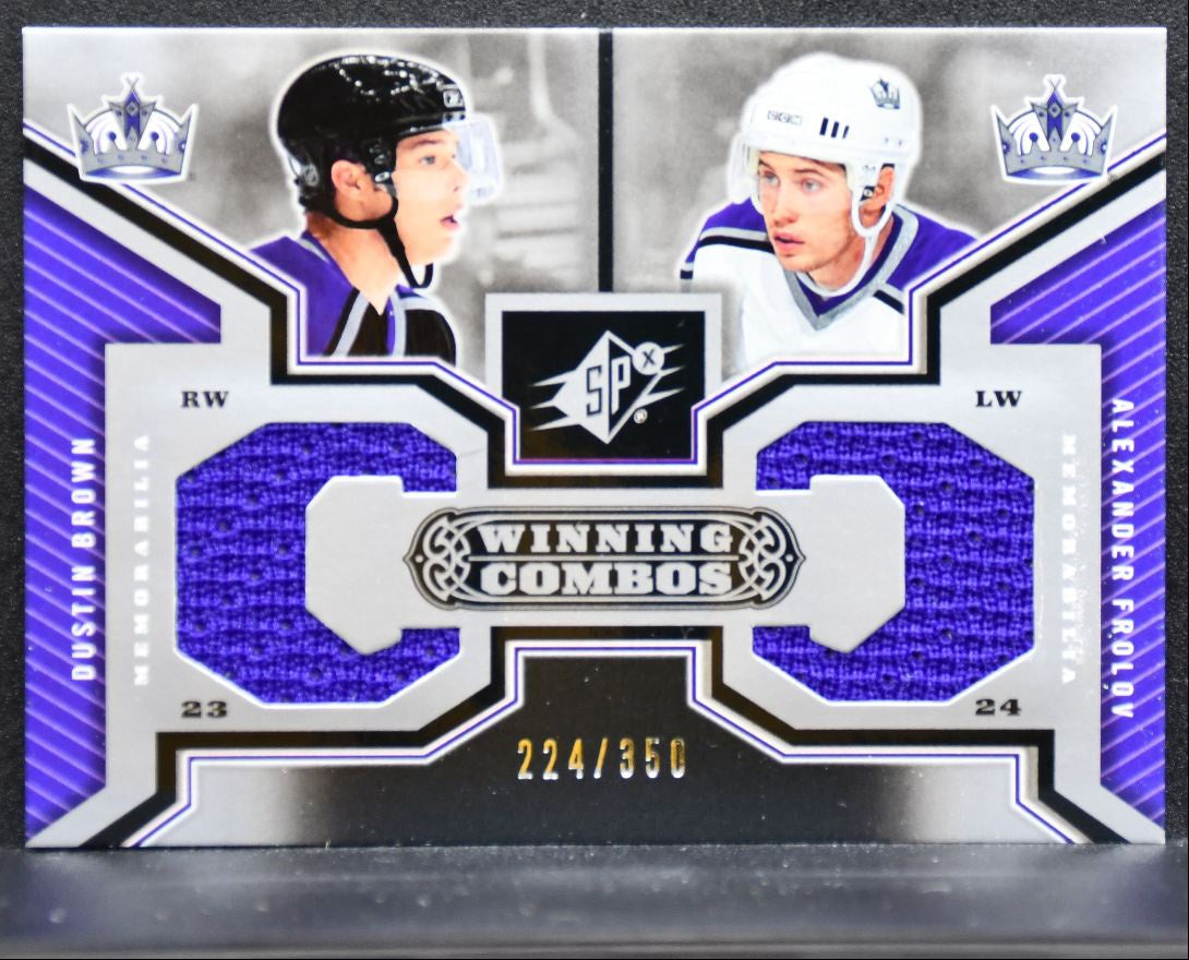 2005-06 SPx Winning Combos Dustin Brown/Alexander Frolov 224/350 Jersey 2554