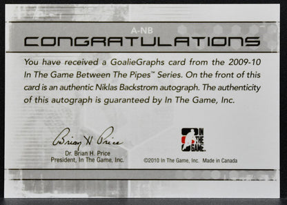 2009-10 ITG BtP Stars of the Game Goaliegraph Niklas Backstrom Auto 0390