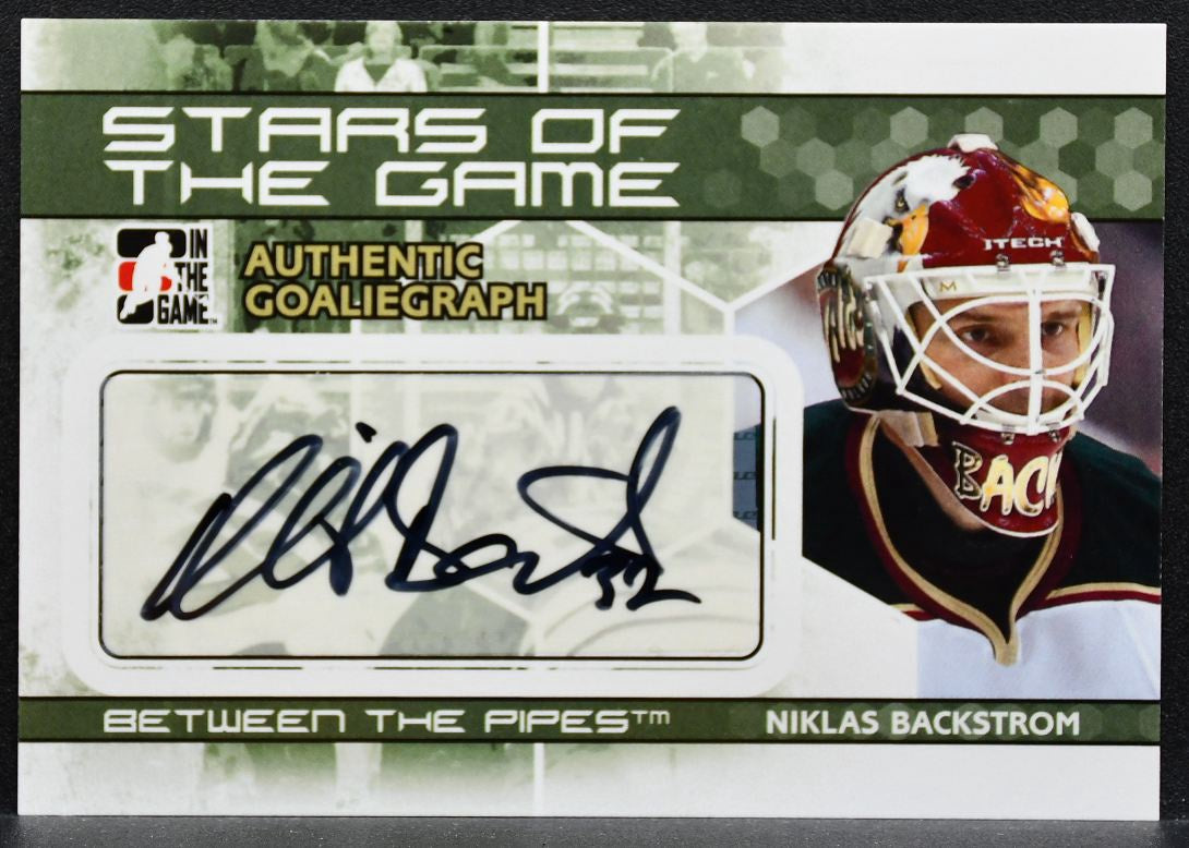 2009-10 ITG BtP Stars of the Game Goaliegraph Niklas Backstrom Auto 0390