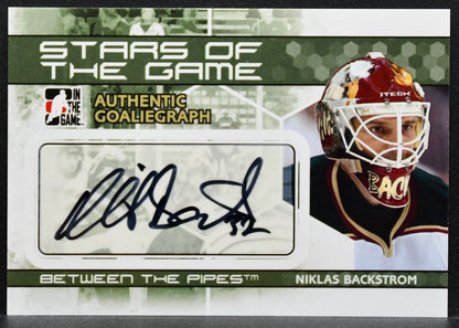 2009-10 ITG BtP Stars of the Game Goaliegraph Niklas Backstrom Auto 0390