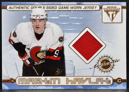 2001-02 Pacific Private Stock Titanium Double-Sideds Havlat/Hossa Jersey 2851