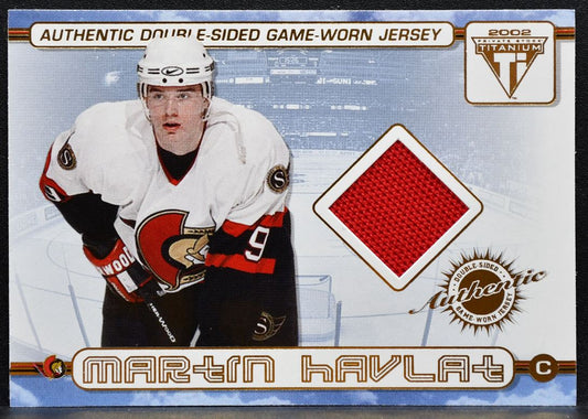 2001-02 Pacific Private Stock Titanium Double-Sideds Havlat/Hossa Jersey 2851