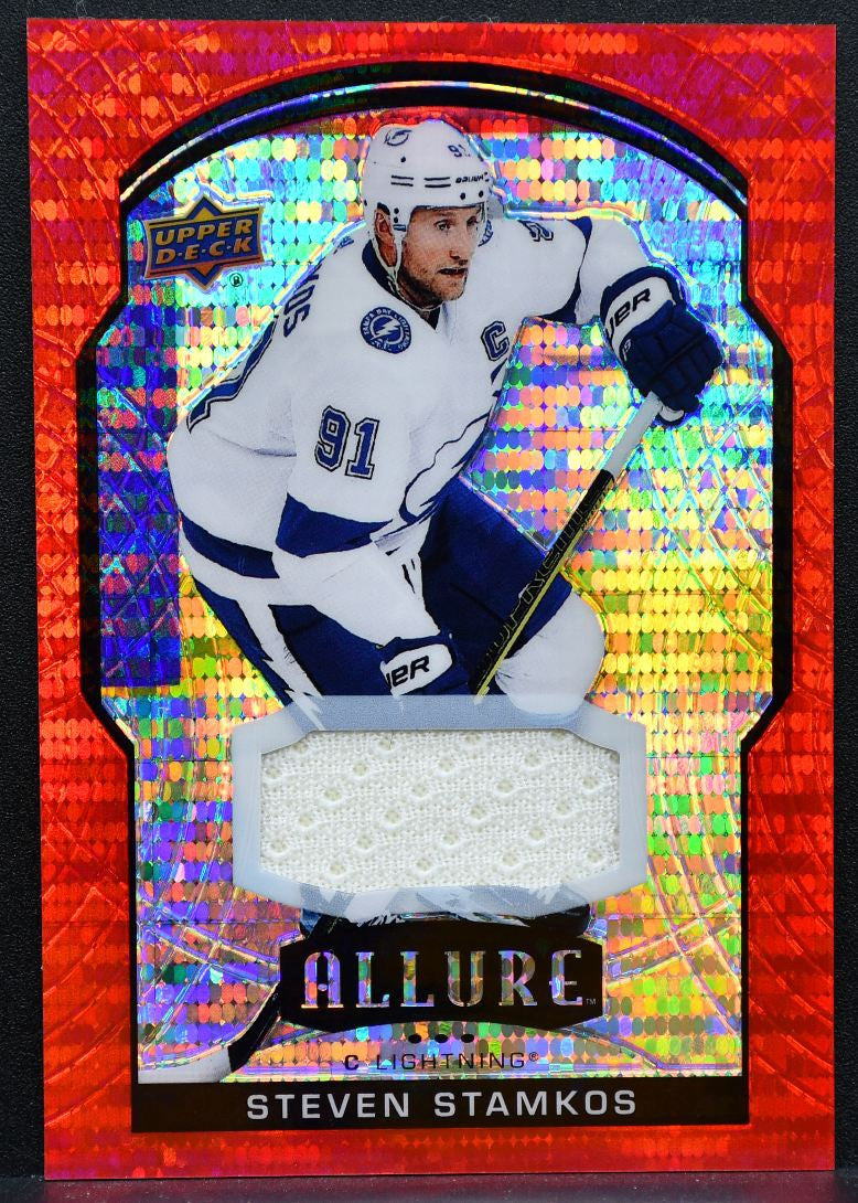 2020-21 Upper Deck Allure Red Rainbow Jersey Steven Stamkos Jersey 4607
