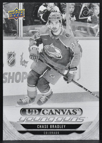 2024-25 UD Extended Series UD Canvas Young Guns Black Chase Bradley RC 7657