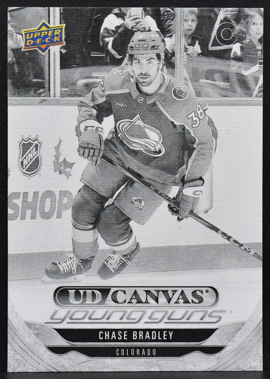 2024-25 UD Extended Series UD Canvas Young Guns Black Chase Bradley RC 7657
