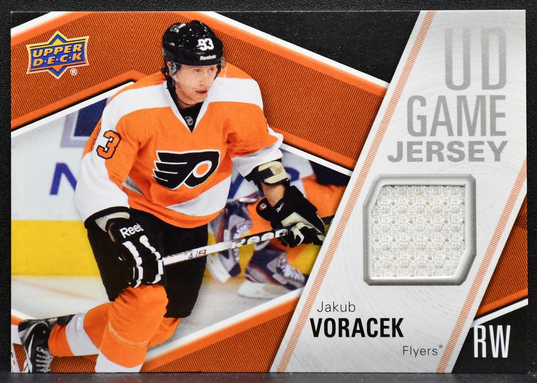 2011-12 Upper Deck Series 2 UD Game Jerseys Jakub Voracek Flyers Jersey 5000