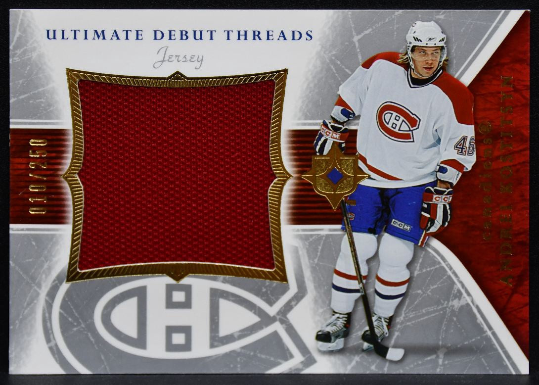2005-06 UD Ultimate Collection Kostitsyn Canadiens RC Auto 010/250 Jersey 6696