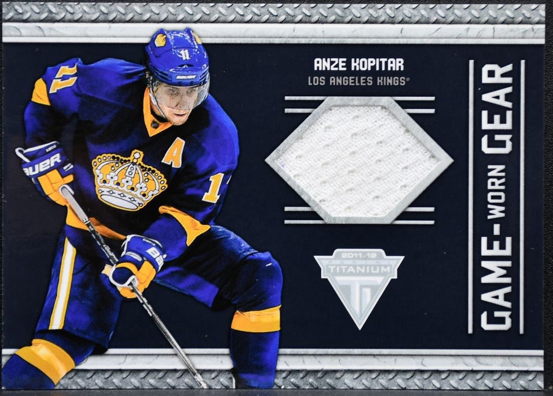 2011-12 Panini Titanium Game-Worn Gear Anze Kopitar 87 Jersey 7994