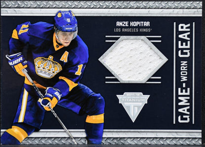 2011-12 Panini Titanium Game-Worn Gear Anze Kopitar 87 Jersey 7994