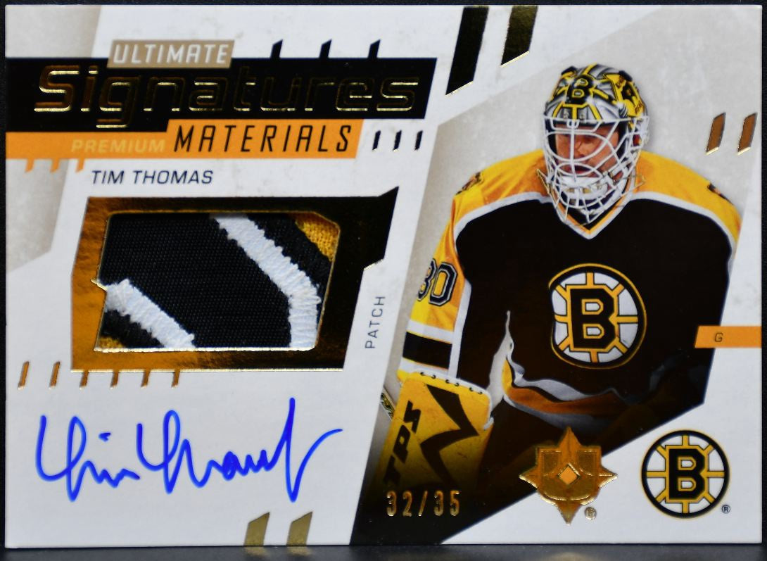 2025-26 UD Ultimate Sigs Materials Thomas Bruins Auto /35 Patch 4960