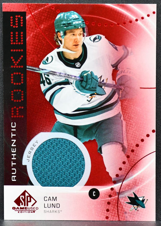 25-26 SP Game Used Authentic RC Red Jersey Cam Lund AR-CL Sharks RC Jersey 7499