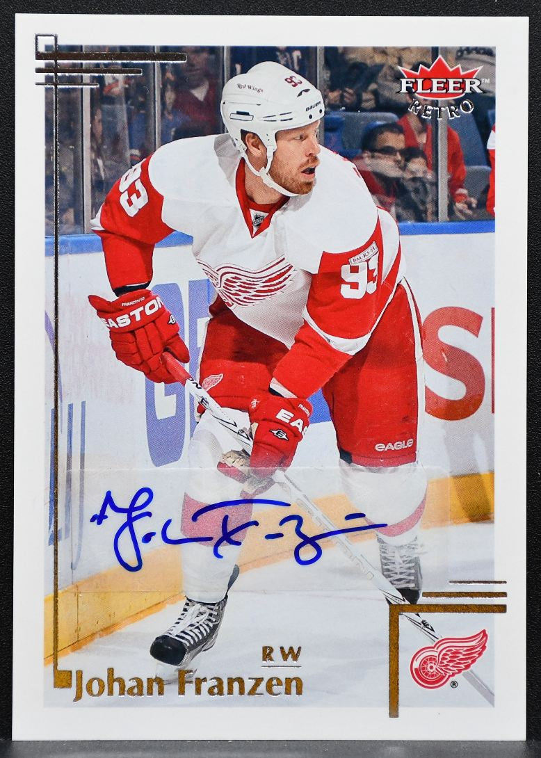 2012-13 Fleer Retro Autographs Johan Franzen 69 Detroit Red Wings Auto 9480