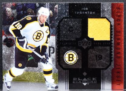 2005-06 UD Black Diamond Jerseys Ruby Joe Thornton Bruins 018/100 Jersey 4824