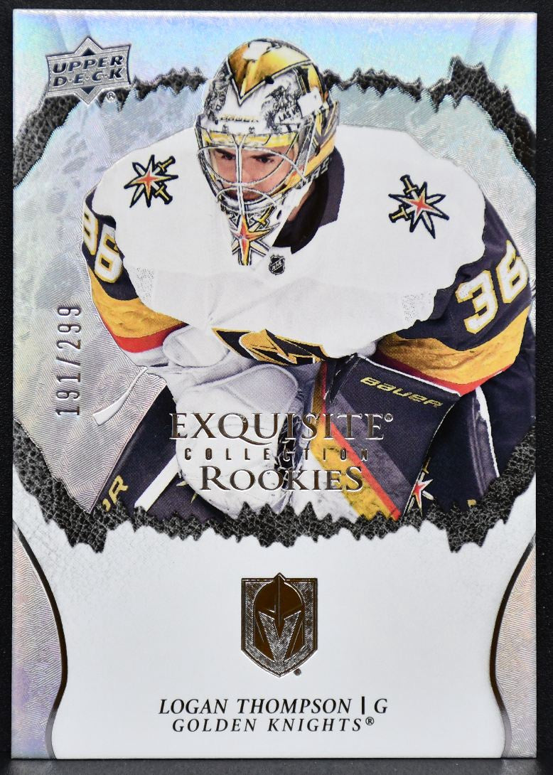 21-22 UD Ice Exquisite Collection RCs Logan Thompson Golden Knights RC /299 5708