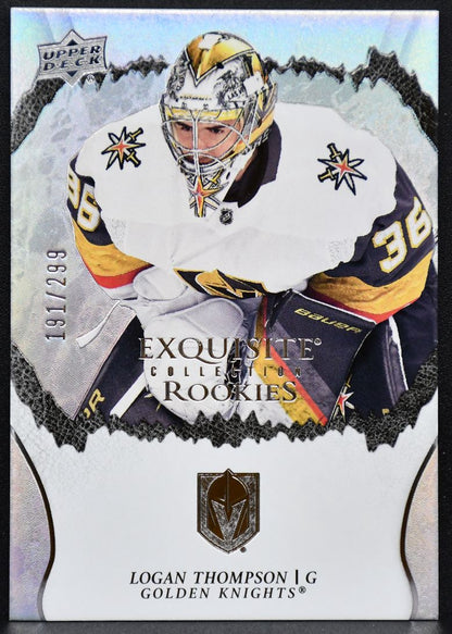 21-22 UD Ice Exquisite Collection RCs Logan Thompson Golden Knights RC /299 5708