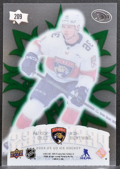2024-25 UD Ice Premieres Green Patrick Giles 209 Panthers RC 118/199 0856