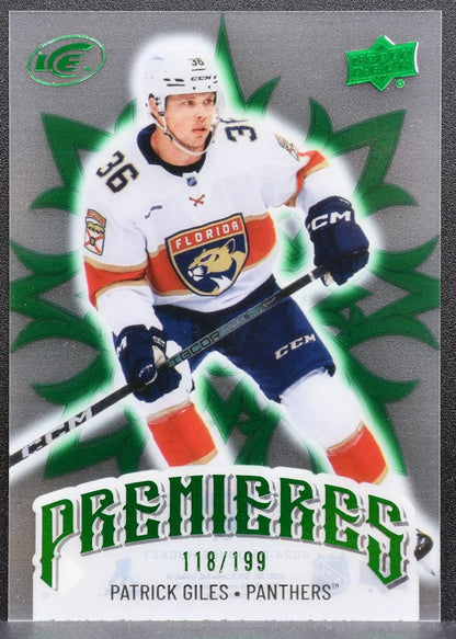 2024-25 UD Ice Premieres Green Patrick Giles 209 Panthers RC 118/199 0856
