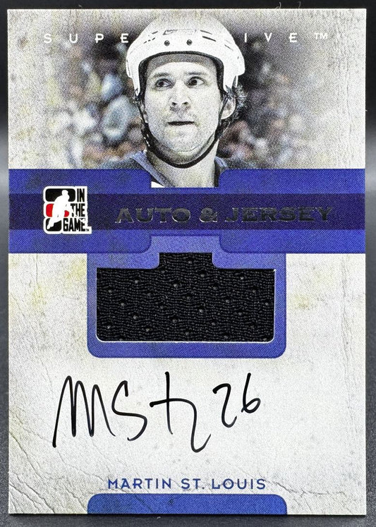 2007-08 In The Game Superlative Jerseys Autographs Martin St. Louis Auto Jersey