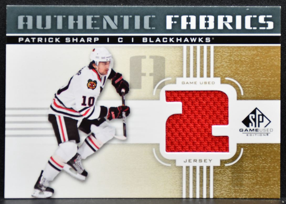 2011-12 SP Game Used Authentic Fabrics Patrick Sharp Blackhawks Jersey 3647