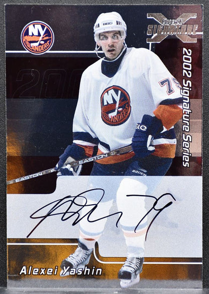 2002-03 Be a Player Signature Series Autograph Alexei Yashin Islanders Auto 1087