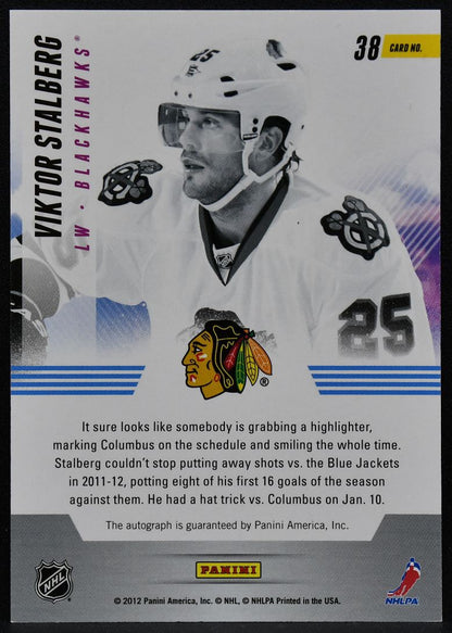 2011-12 Panini Titanium New Wave Autographs Viktor Stalberg 38 Auto 4686