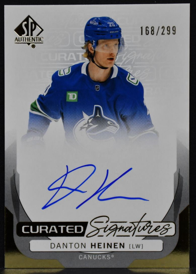 24-25 SP Authentic Curated Signatures Danton Heinen Canucks /299 4788