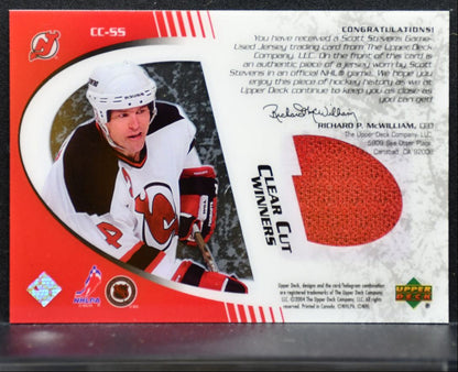 2003-04 Upper Deck Ice Clear Cut Winners Scott Stevens CC-SS Devils Jersey 2899