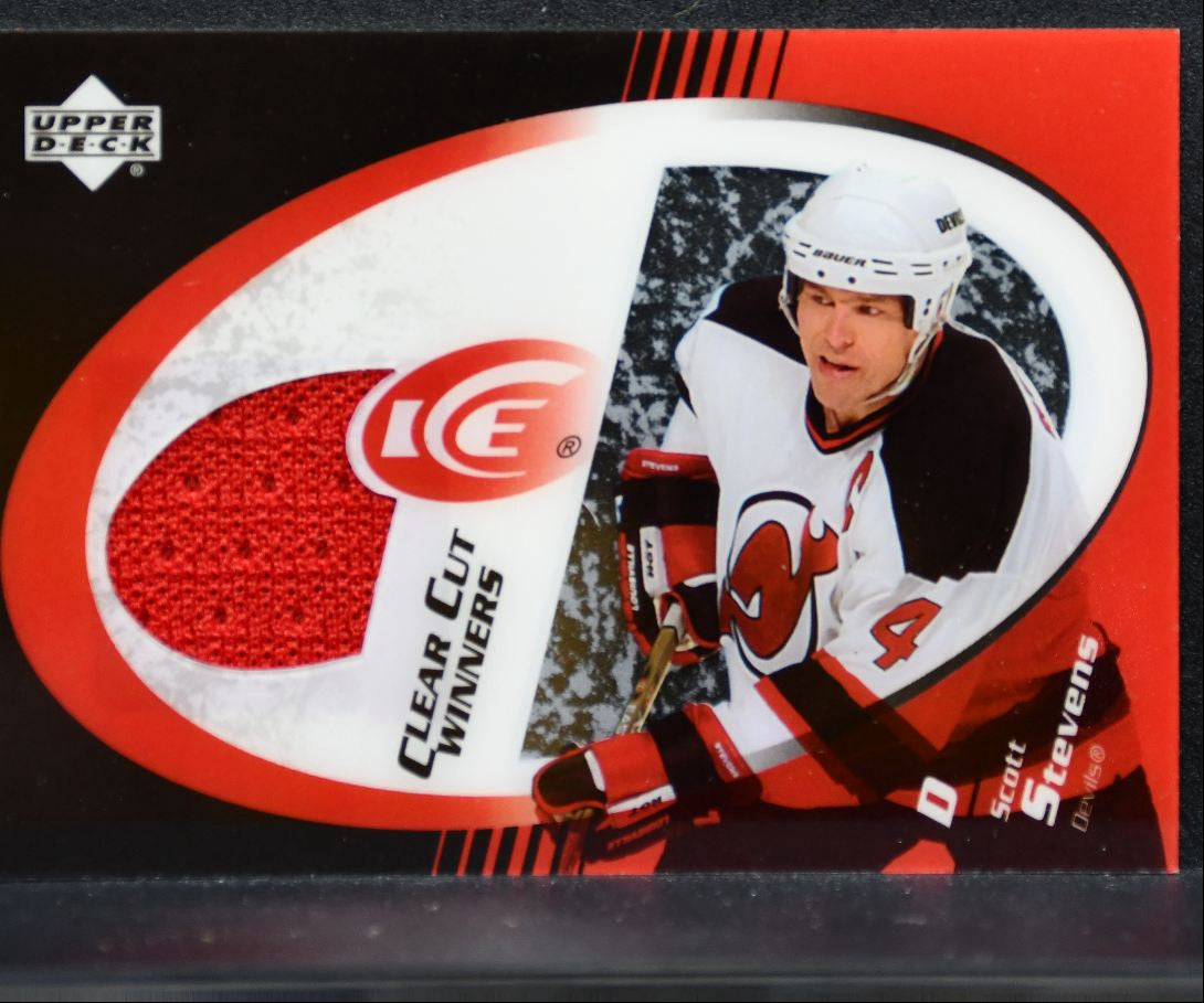 2003-04 Upper Deck Ice Clear Cut Winners Scott Stevens CC-SS Devils Jersey 2899