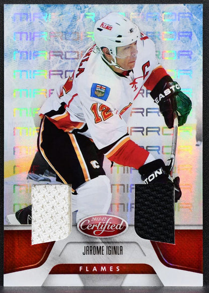 2011-12 Panini Certified Mirror Red Materials Dual Jarome Iginla Jersey 2417
