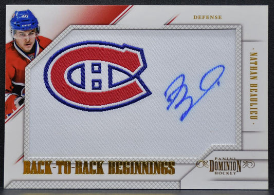 2013-14 Panini Dominion Back-To-Back Begin Beaulieu/Murphy RC Auto Patch 0651