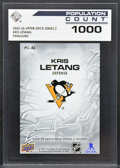 2025-26 Upper Deck Series 2 Population Count 1000 Kris Letang Penguins 4551