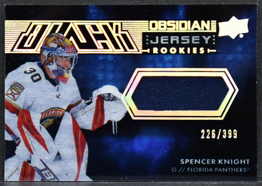 2021-22 SPx UD Black Obsidian Rookie Jersey Spencer Knight ORJ-SK RC /399 Jersey