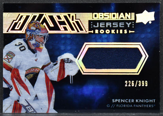 2021-22 SPx UD Black Obsidian Rookie Jersey Spencer Knight ORJ-SK RC /399 Jersey