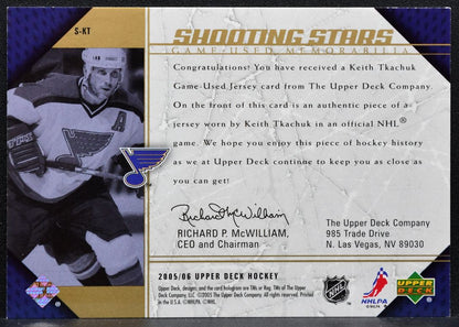 2005-06 Upper Deck Shooting Stars Keith Tkachuk S-KT St. Louis Blues Jersey 4008