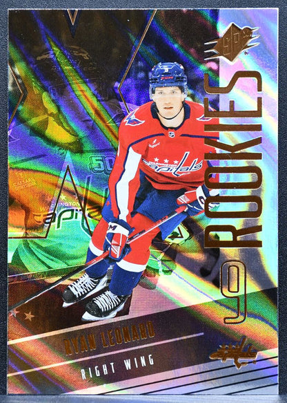 2025-26 SPx Rookies Ryan Leonard 128 Washington Capitals RC 0979