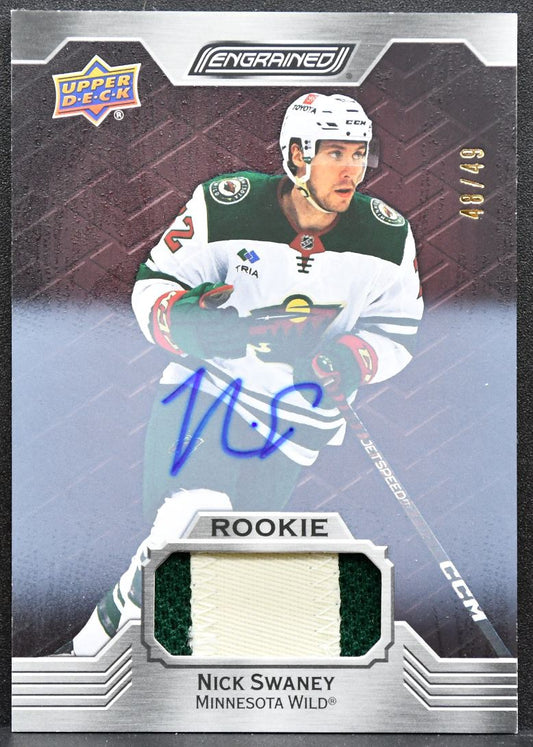 2023-24 Engrained Rookie Mahogany Auto Memorabila Nick Swaney RC Auto Patch 5756