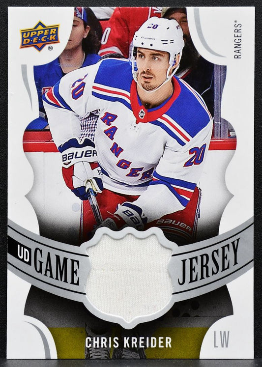 2018-19 UD Series 1 UD Game Jersey Chris Kreider GJ-CK Rangers Jersey 3599