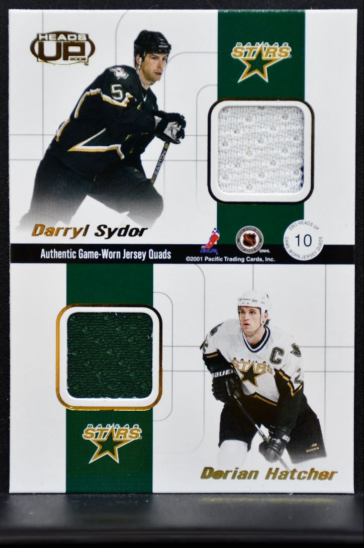2001-02 Pacific Heads Up Quad Modano/Nieuwendyk/Sydor/Hatcher Jersey 6408