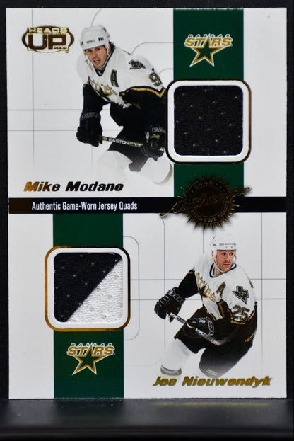 2001-02 Pacific Heads Up Quad Modano/Nieuwendyk/Sydor/Hatcher Jersey 6408