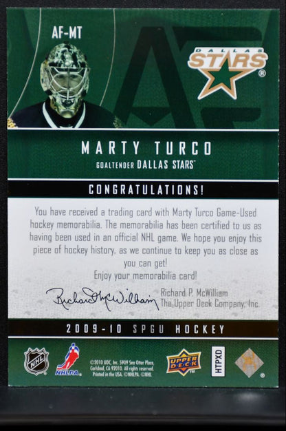 2009-10 SP Game Used Authentic Fabrics Marty Turco Dallas Stars Jersey 6057