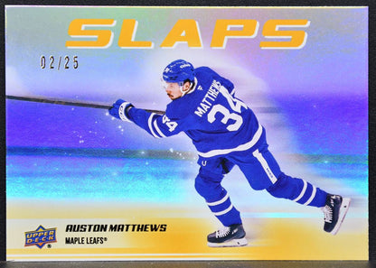 2025-26 Upper Deck Series 2 Slaps Gold Auston Matthews SL-24 02/25 1838