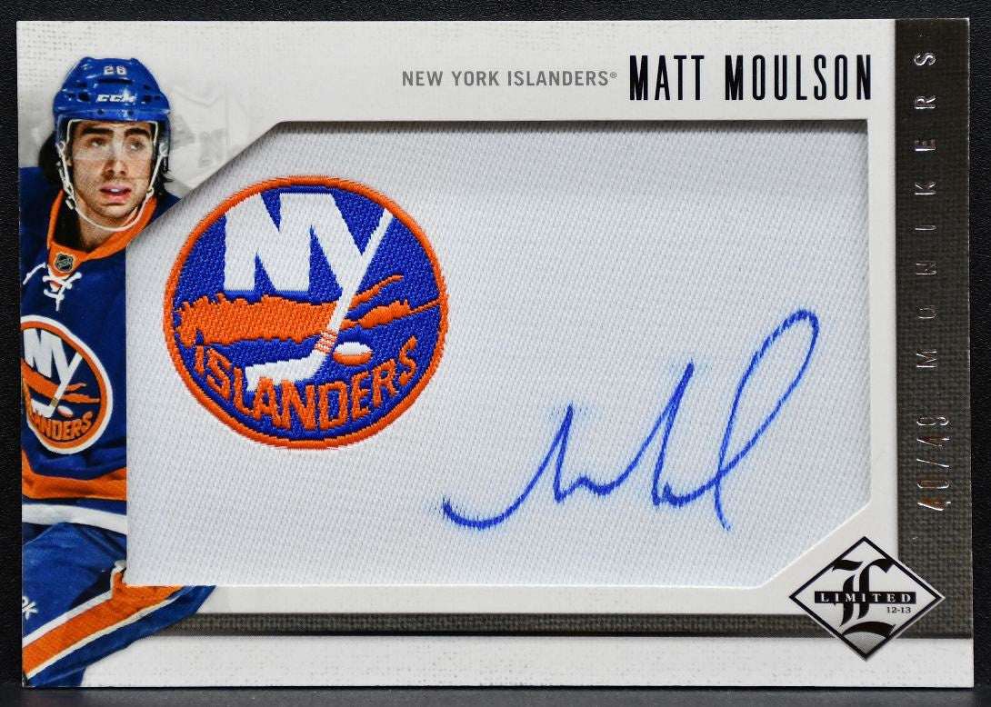 2012-13 Panini Limited Monikers Matt Moulson Islanders Auto 40/49 Jersey 9084